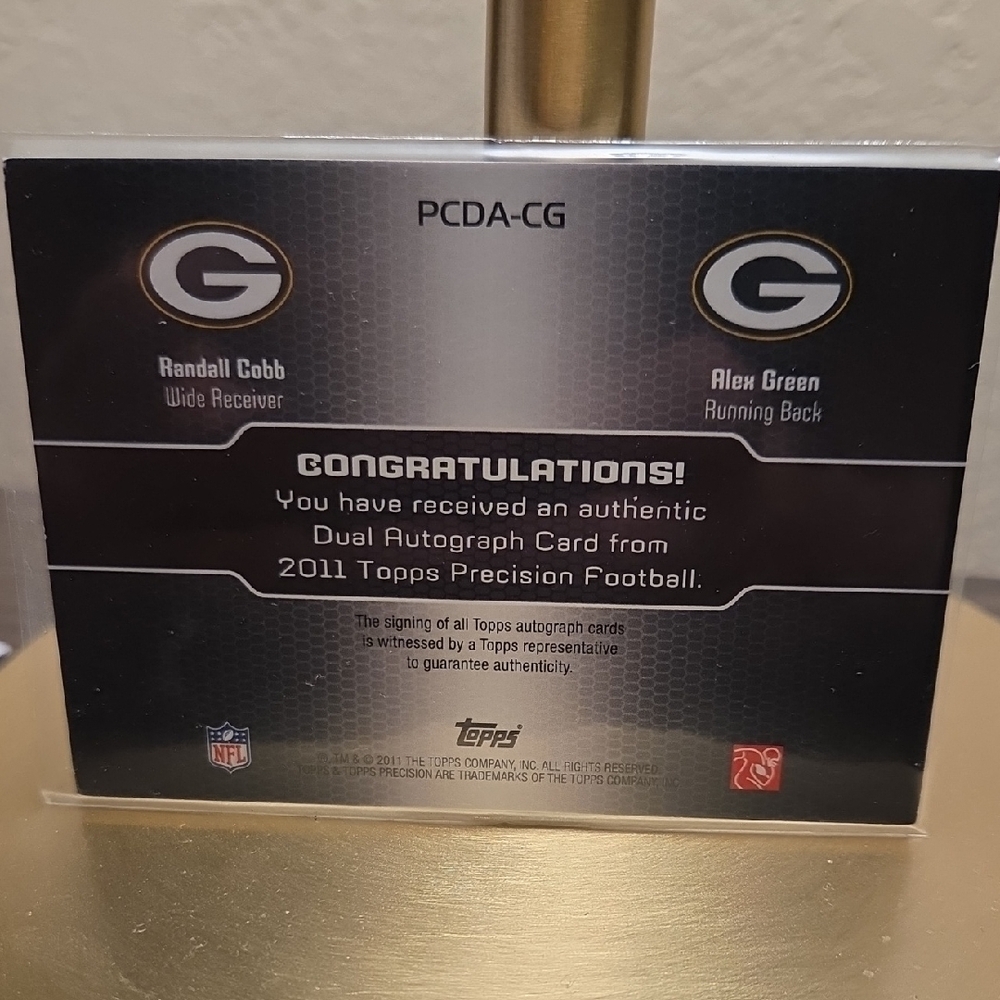 Green Bay Packers Autographed Trading Card - Picture 2 of 2